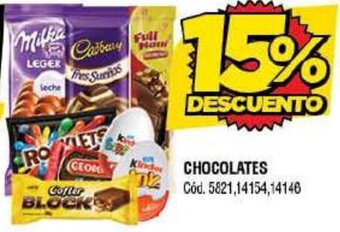 Supermercados Yaguar CHOCOLATES oferta