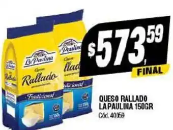Supermercados Yaguar QUESO RALLADO LAPAULINA 150GR oferta
