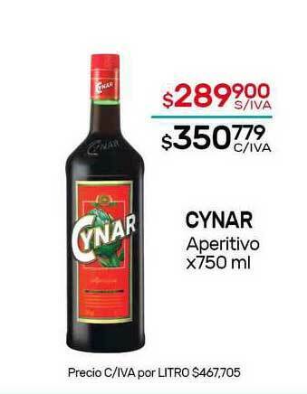 Nini Mayorista Cynar Aperitivo x 750ml oferta