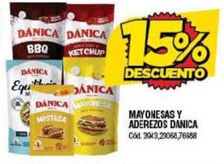 Supermercados Yaguar MAYONESAS Y ADEREZOS DANICA Cód. 3943,23068,76988 oferta