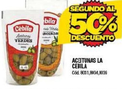 Supermercados Yaguar ACEITUNAS LA CEBILA oferta
