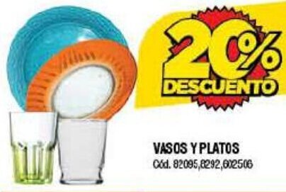 Supermercados Yaguar VASOS Y PLATOS oferta