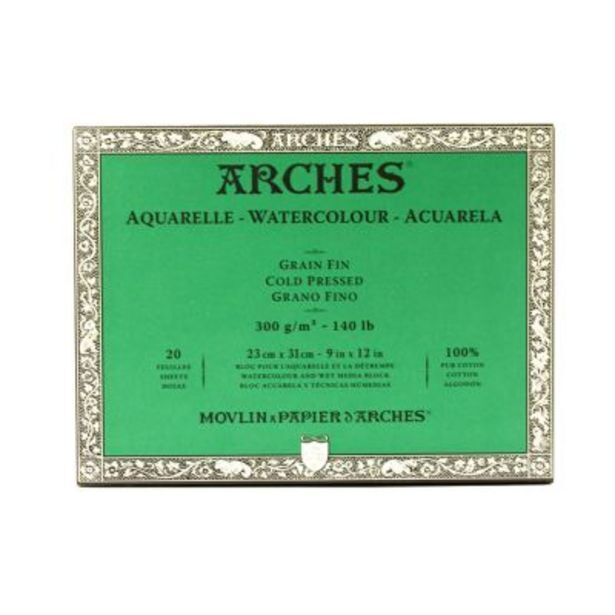 Artistica Rubens Block arches para acuarela grano fino 23x31 300grs 20 hojas oferta