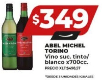 ABEL MICHEL TORINO Vino suc. tinto/ blanco x700cc.