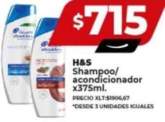 Supermayorista Vital H&S Shampoo/ acondicionador x375ml. oferta
