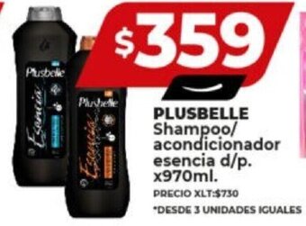 Supermayorista Vital PLUSBELLE Shampoo/ acondicionador esencia d/p. x970ml. oferta
