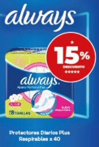 Supermayorista Vital Protectores Diarios Plus Respirables x 40 oferta