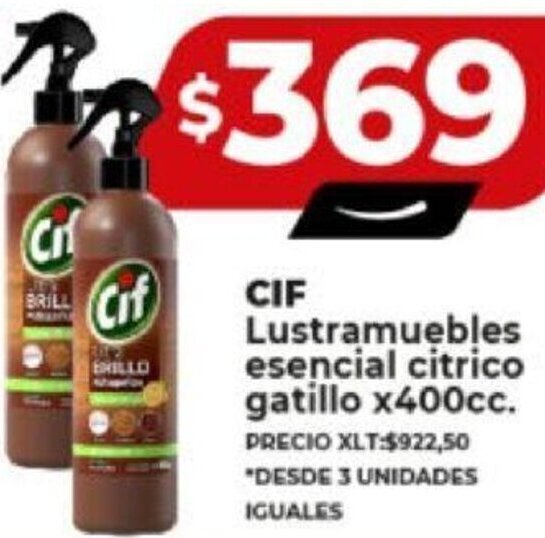Supermayorista Vital CIF Lustramuebles esencial citrico gatillo x400cc. oferta