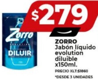 ZORRO Jabón líquido evolution diluible x150ml.