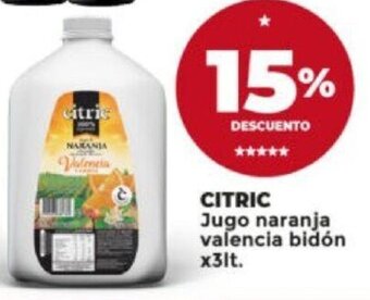 Supermayorista Vital CITRIC Jugo naranja valencia bidón x3lt. oferta