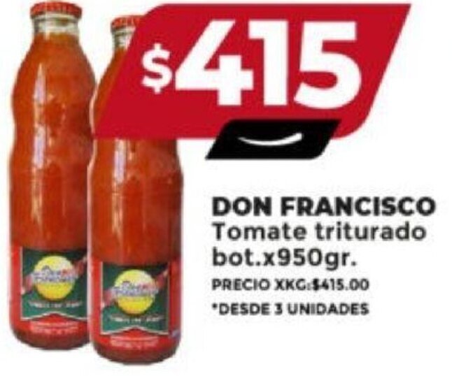 Supermayorista Vital DON FRANCISCO Tomate triturado bot.x950gr. oferta