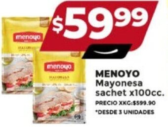 Supermayorista Vital MENOYO Mayonesa sachet x100cc. oferta