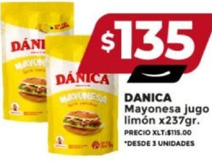 Supermayorista Vital DÁNICA Mayonesa jugo limón x237gr. oferta