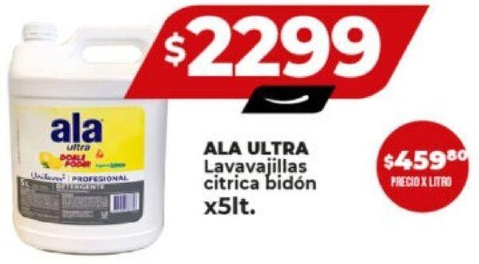 Supermayorista Vital ALA ULTRA Lavavajillas citrica bidón x5lt. oferta
