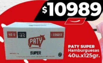 Supermayorista Vital PATY SUPER Hamburguesas 40u.x125gr. oferta