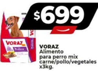 Supermayorista Vital VORAZ Alimento para perro mix carne/pollo/vegetales x3kg. oferta