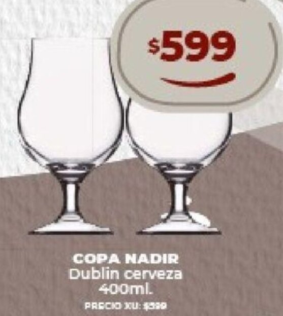 Supermayorista Vital COPA NADIR Dublin cerveza 400ml. oferta