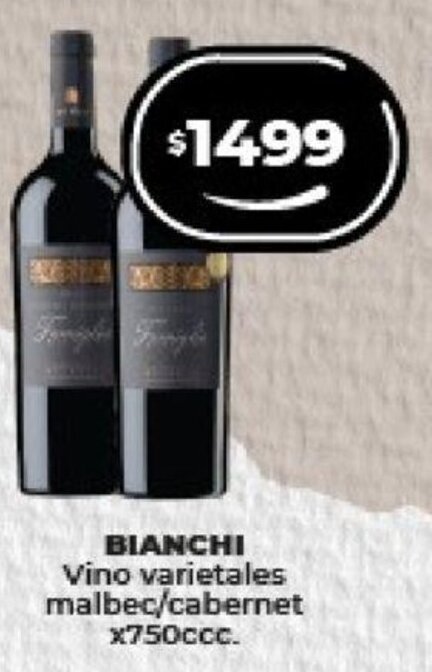 Supermayorista Vital BIANCHI Vino varietales malbec/cabernet x750ccc. oferta