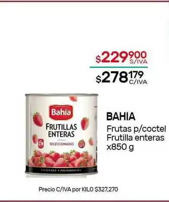 Nini Mayorista Bahia Frutas P Coctel Frutilla Enteras x 850g oferta