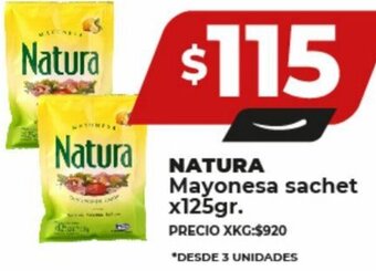 Supermayorista Vital NATURA Mayonesa sachet x125gr. oferta