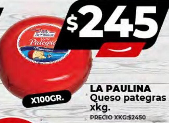 Supermayorista Vital LA PAULINA Queso pategras 100gr oferta