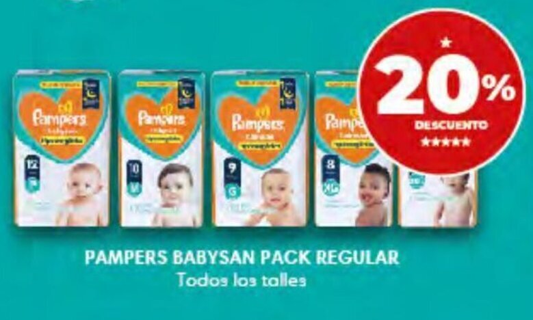 Supermayorista Vital PAMPERS BABYSAN PACK REGULAR oferta