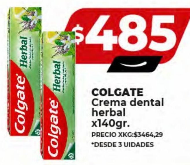 Supermayorista Vital COLGATE Crema dental herbal x140gr. oferta