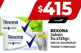Supermayorista Vital REXONA Jabón 3u.x125gr. oferta