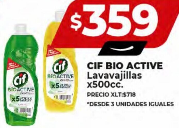 Supermayorista Vital CIF BIO ACTIVE Lavavajillas x500cc. oferta
