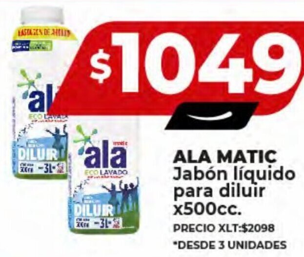 Supermayorista Vital ALA MATIC Jabón líquido para diluir x500cc. oferta