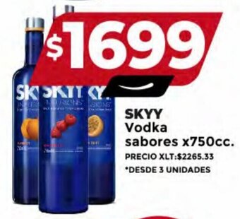 Supermayorista Vital SKYY Vodka sabores x750cc. oferta