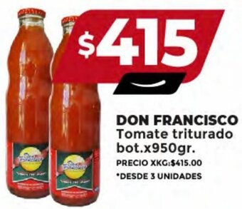 Supermayorista Vital DON FRANCISCO Tomate triturado bot.x950gr. oferta