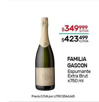 Nini Mayorista Familia Gascon Espumante Extra Brut x 750ml oferta