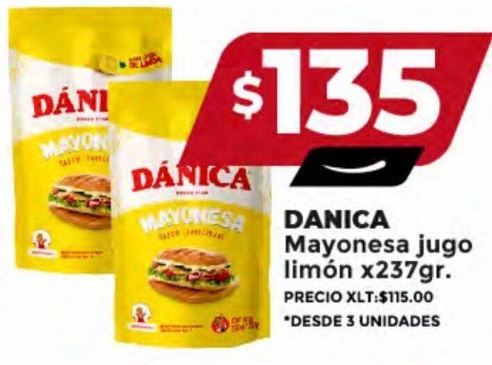 Supermayorista Vital DANICA Mayonesa jugo limón x237gr. oferta