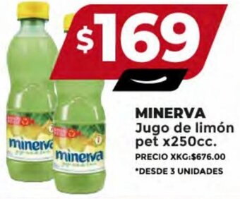 Supermayorista Vital MINERVA Jugo de limón pet x250cc. oferta