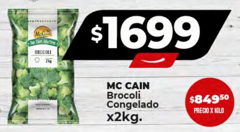 Supermayorista Vital MC CAIN Brocoli Congelado x2kg. oferta