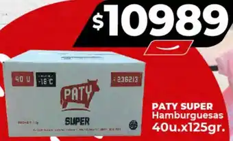 Supermayorista Vital PATY SUPER Hamburguesas 40u.x125gr. oferta