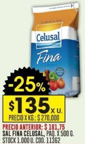 Coto SAL FINA CELUSAL, PAQ. X 500 G. oferta