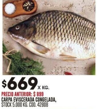 Coto CARPA EVISCERADA CONGELADA, oferta