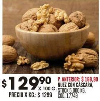 Coto NUEZ CON CASCARA, X 100 G. oferta