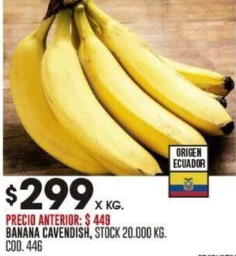Coto BANANA CAVENDISH oferta