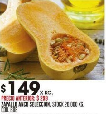 Coto ZAPALLO ANCO SELECCIÓN oferta
