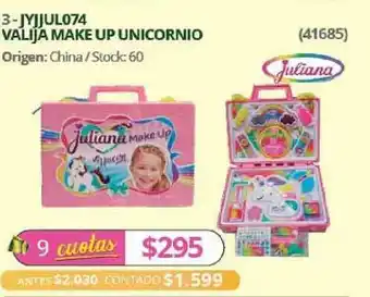 Juliana Jyjjul074 Valija Make Up Unicornio