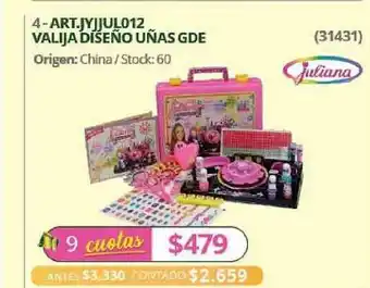 Juliana Art.jyjjul012 Valija Diseño Uñas Gde
