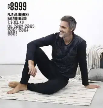 Coto PIJAMA HOMBRE RAYADO NEGRO T. S-XXL, XU. oferta
