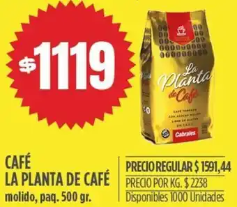 Supermercados Vea CAFÉ LA PLANTA DE CAFÉ molido, paq. 500 gr. oferta