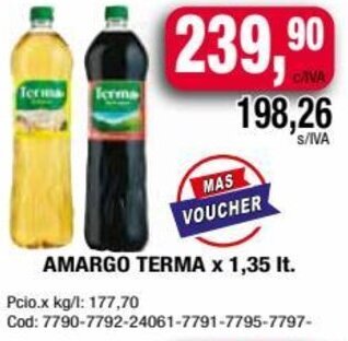 Maxiconsumo AMARGO TERMA x 1,35 It. oferta