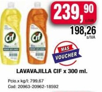 Maxiconsumo LAVAVAJILLA CIF x 300 ml. oferta