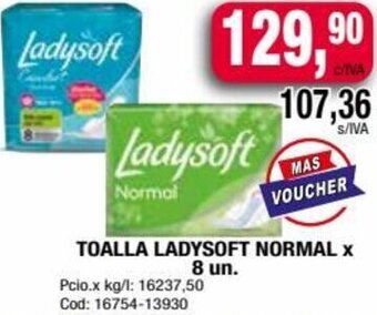 Maxiconsumo TOALLA LADYSOFT NORMAL X 8 un. oferta