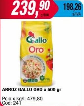 Maxiconsumo ARROZ GALLO ORO x 500 gr oferta